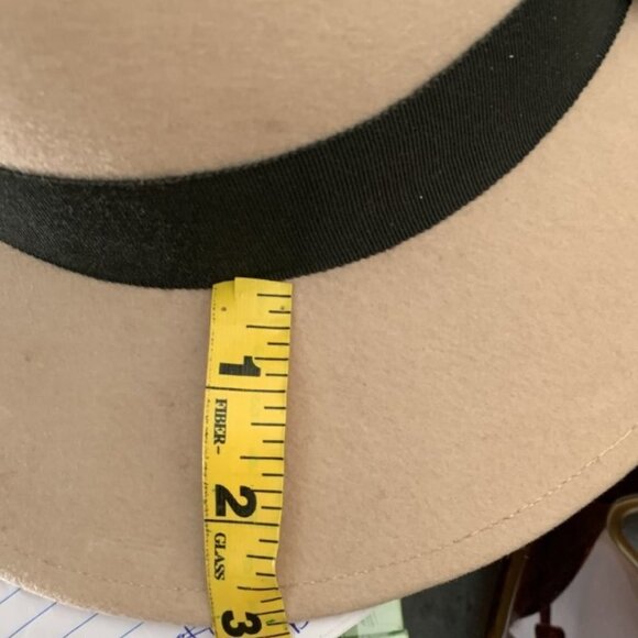 Adolfo Women's Fedora Tan with Feather - Picture 12 of 12